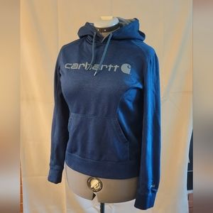 Women's Carhartt hoodie Med blue teal color